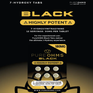 Pure Ohms Black 7 Hydroxy 180mg 6ct
